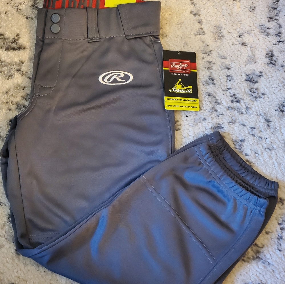 Rawlings Women's Softball Low Rise Belted Pant Medium NWT